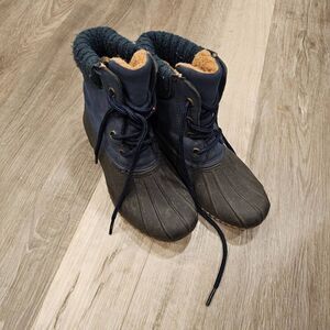 Kids Boots Toddler 13 Navy Blue Waterproof